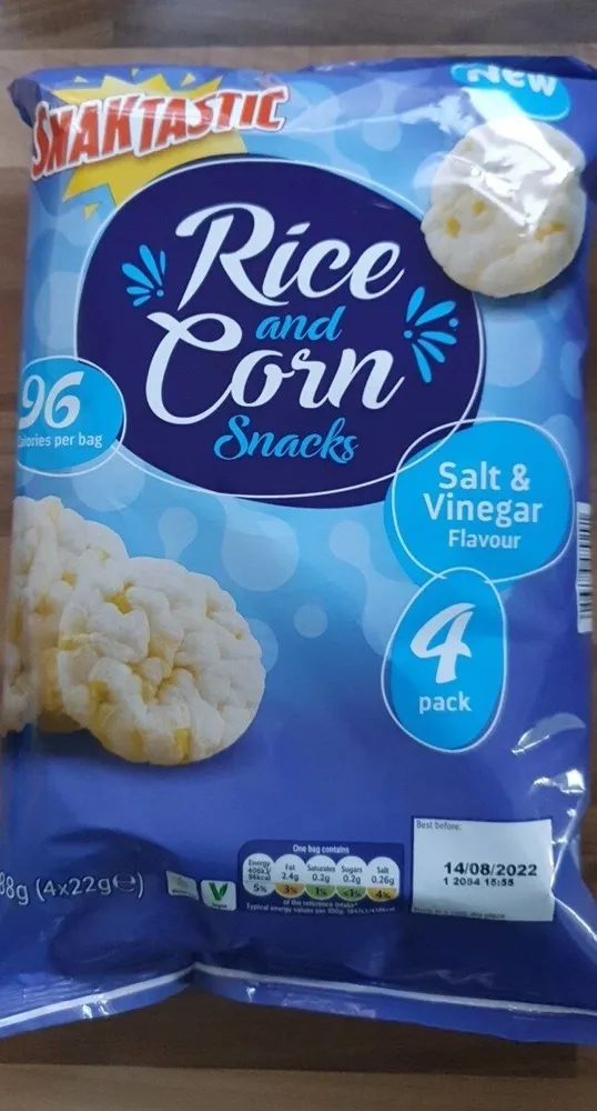 Salt and Vinegar Rice and Corn Snacks
