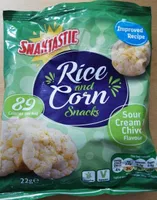 Rice and corn snacks; Sour cream and Chive