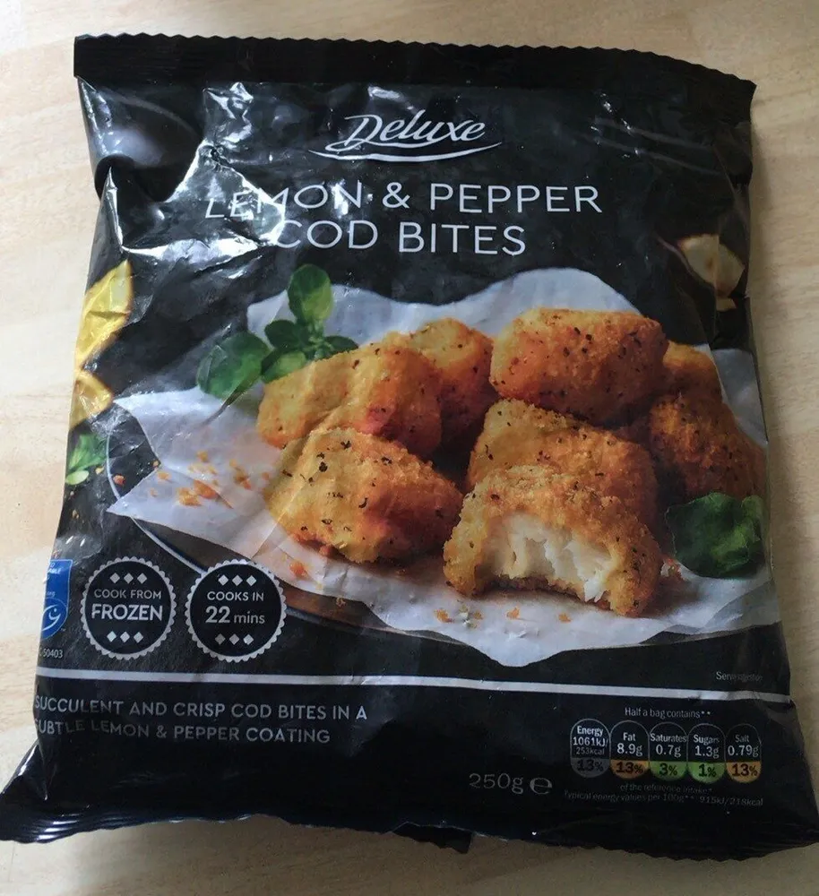 Lemon & pepper cod bites