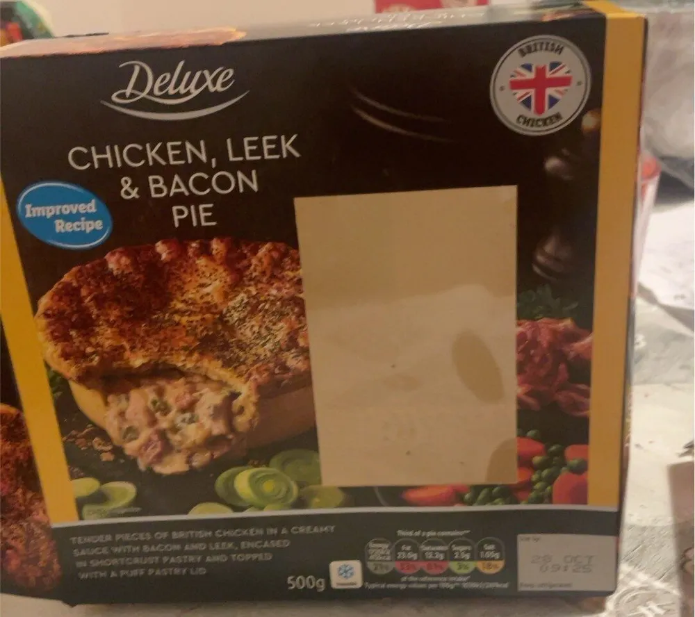 Chicken ,leek & bacon pie