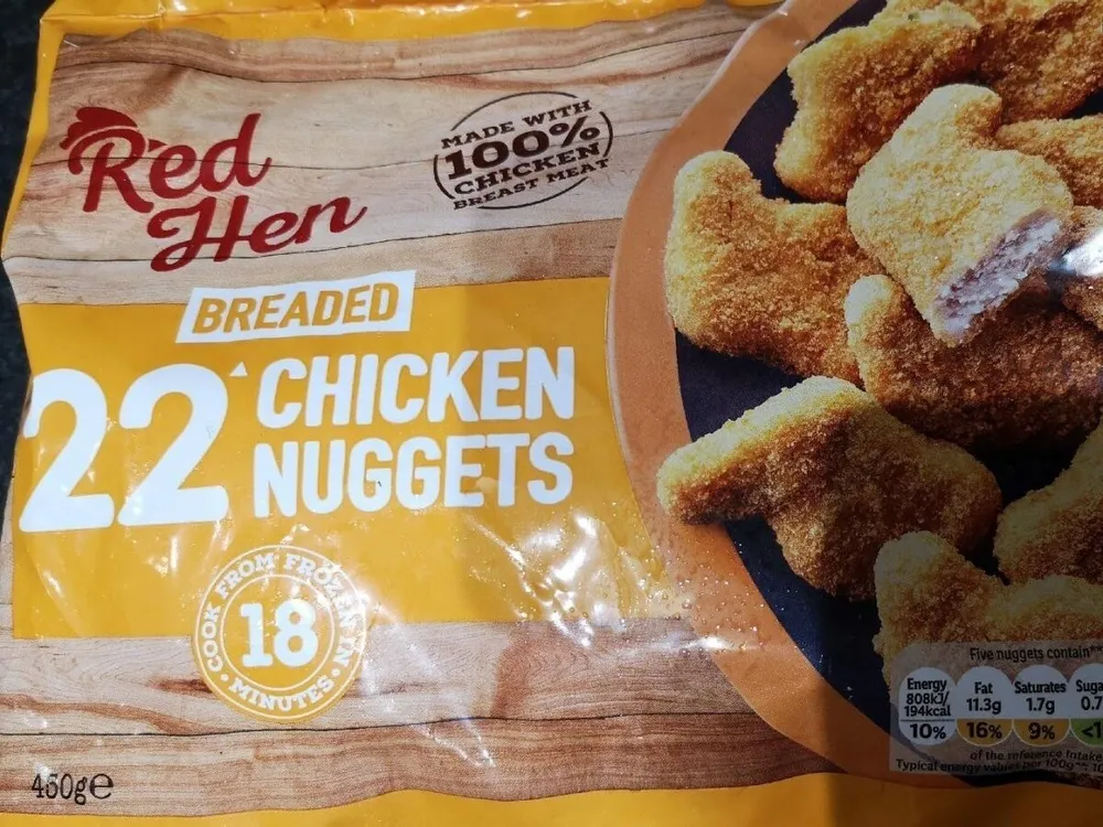 Red hen breaded chicken nuggets