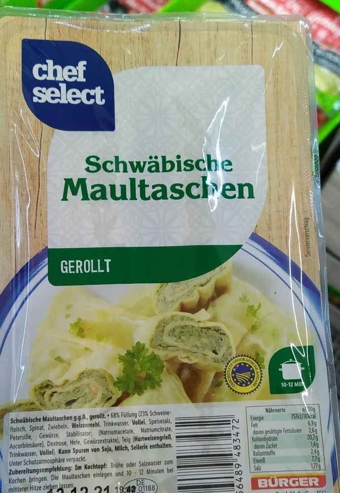 Maultaschen gerollt