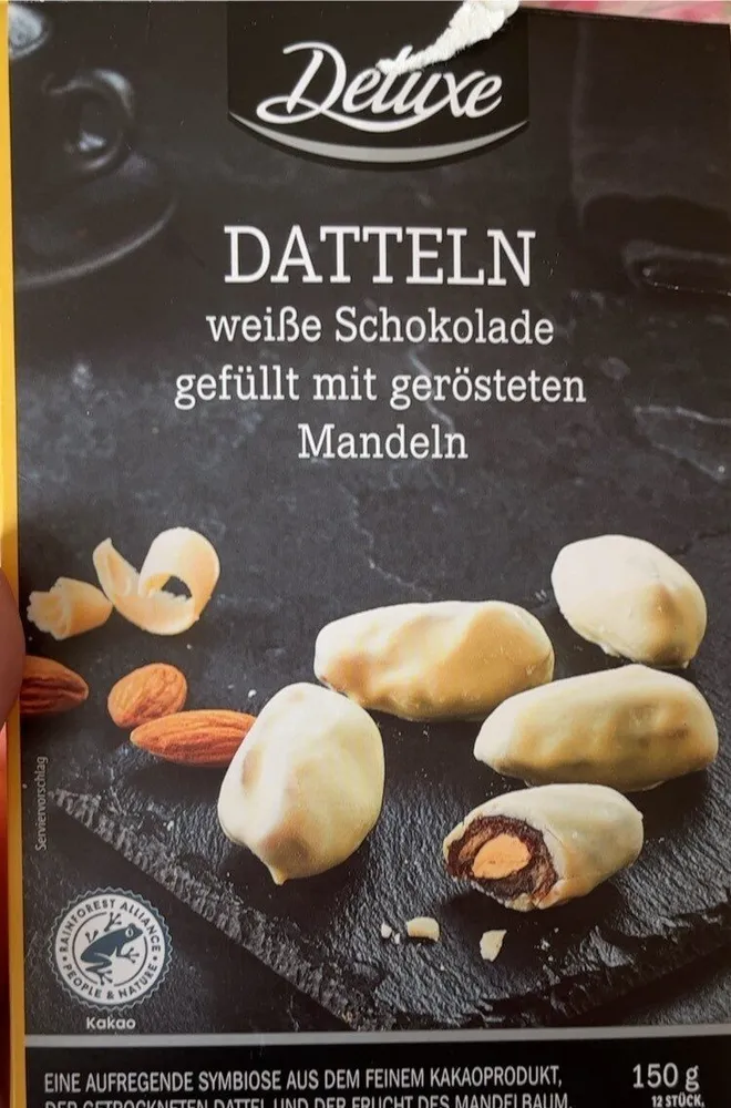 Datteln weiße Schokolade