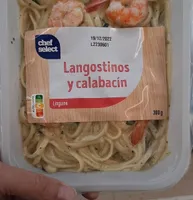 Lingüística Langostinos y calabacin