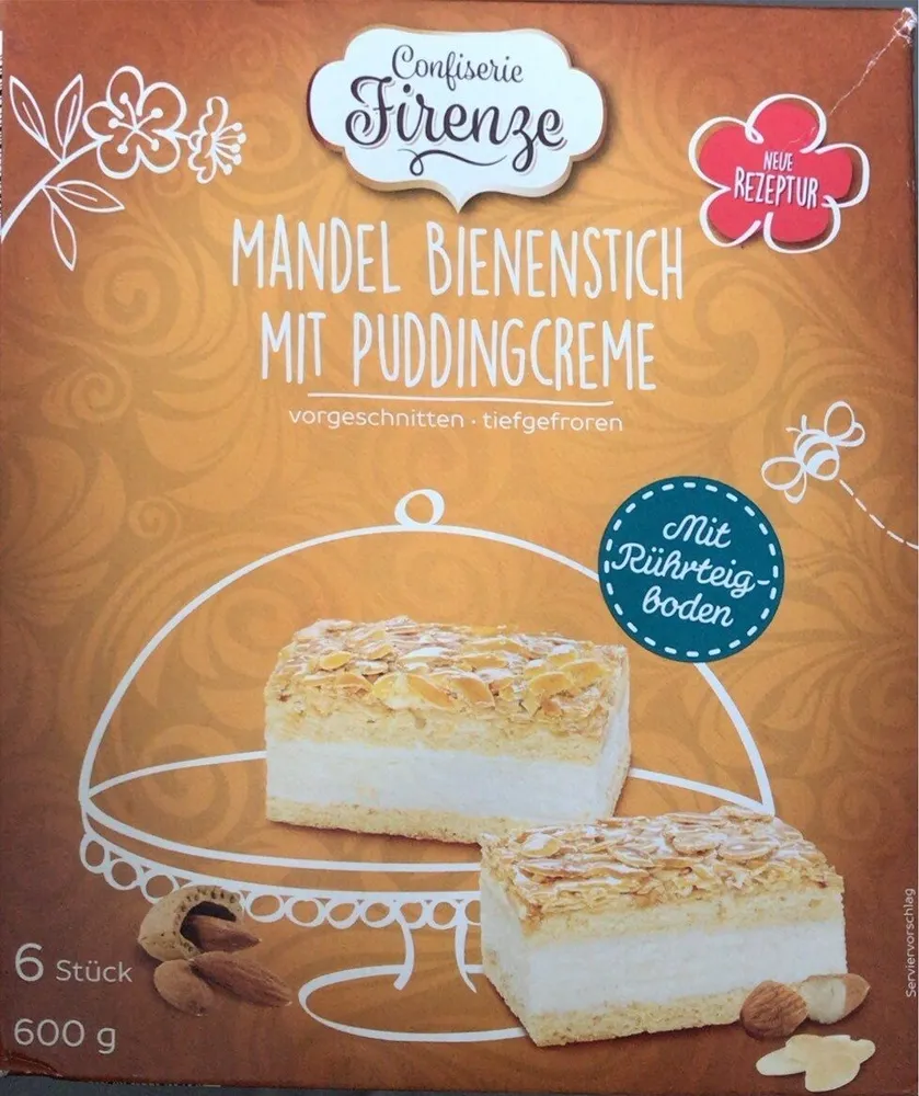 MANDEL BIENENSTICH MIT PUDDINGCREME