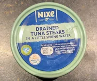 Drained Tuna Steaks in a little spring water