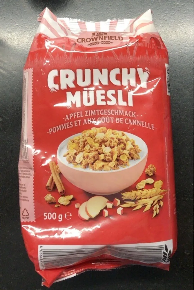 CRUNCHY MÜESLI APFEL ZIMTGESCHMACK - POMMES ET AUX GOÛT DE CANNELLE
