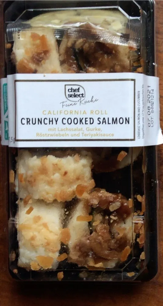 Crunchy cooked salmon