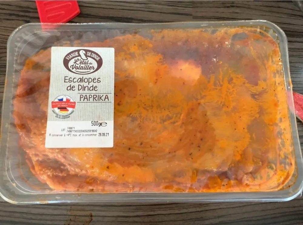 Escalope de dinde au paprika