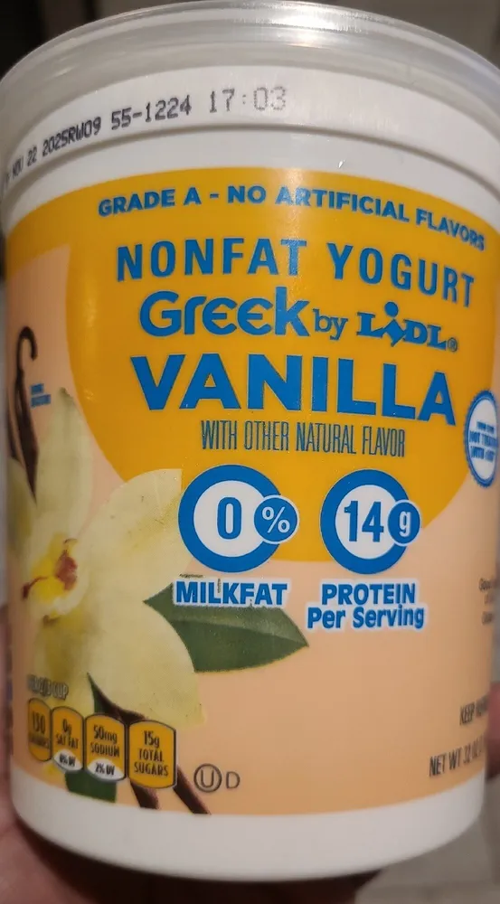 Nonfat Yogurt Greek Vanilla