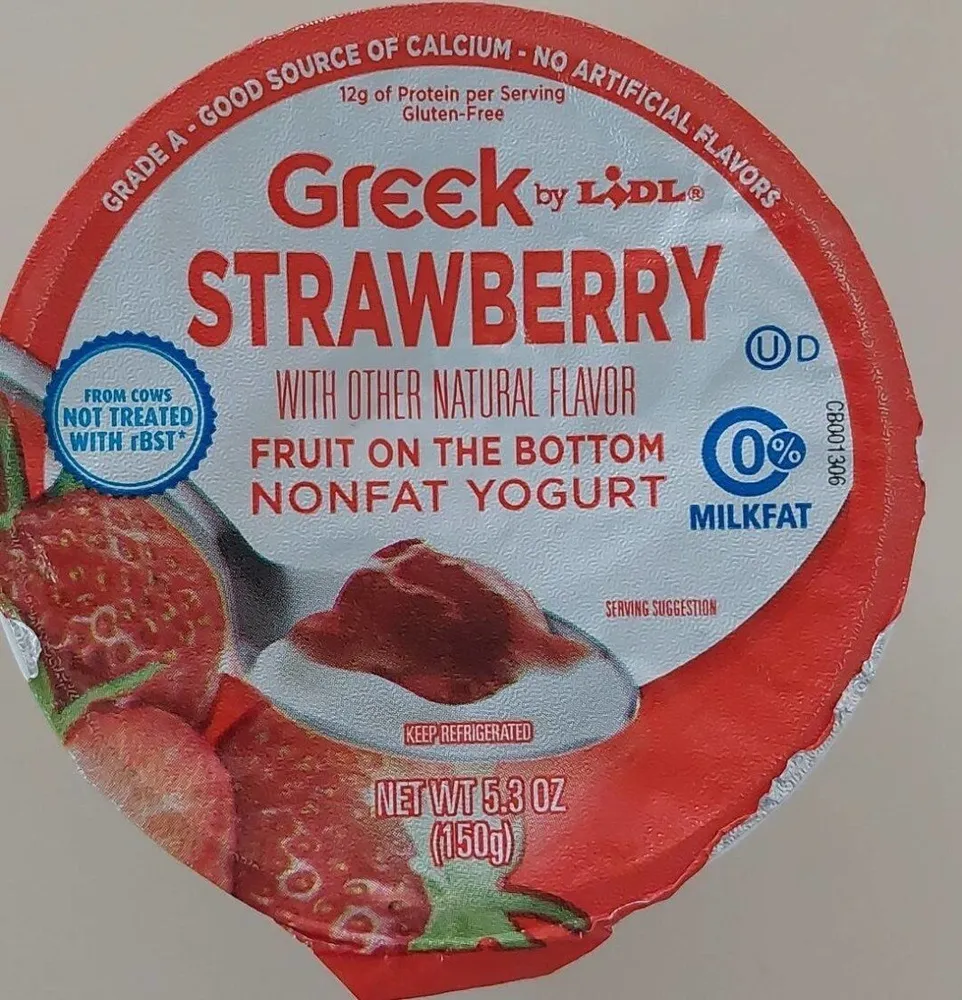 Greek Strawberry Nonfat Yogurt