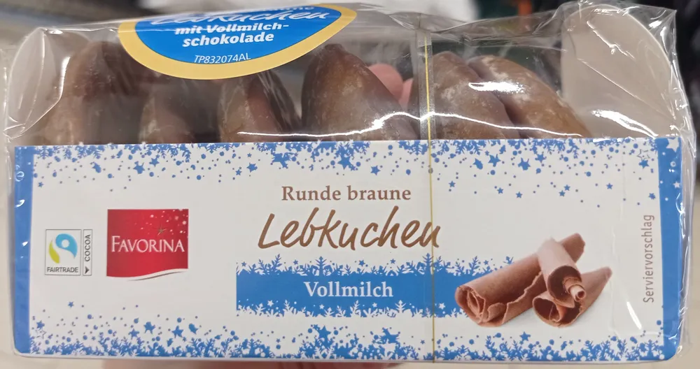 Runde braune Lebkuchen Vollmilch