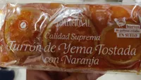 Turrón de yema tostada con naranja
