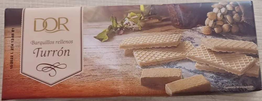 DOR Barquillos rellenos de turrón
