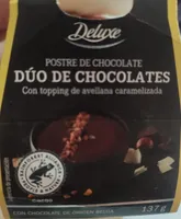 Duo de chocolates con topping de avellana