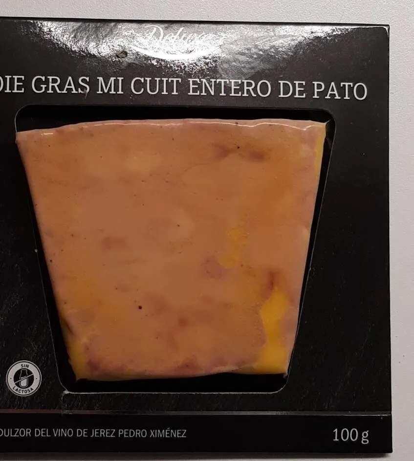 Foie gras mi cuit entero de pato