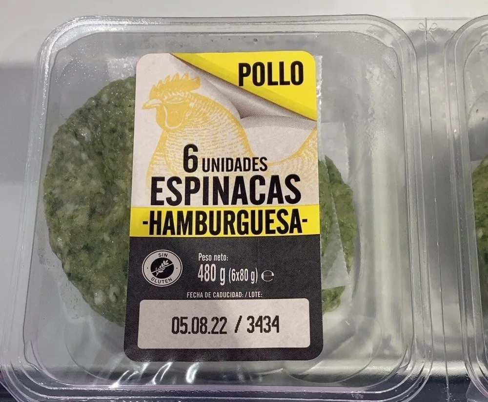 Espinacas hamburguesa