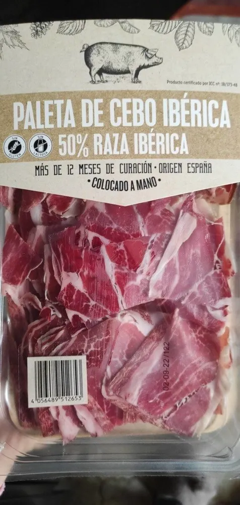 Paleta de cebo ibérica