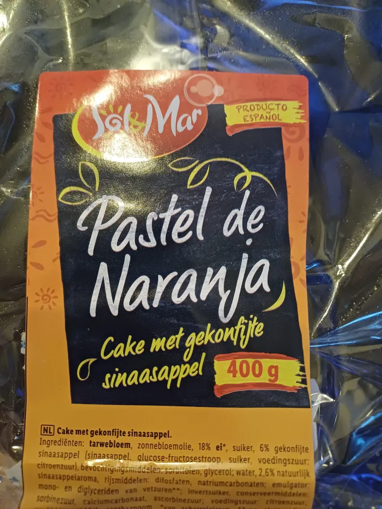 pastel de naranja