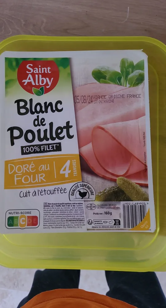 Blanc de poulet doré au four 100% filet