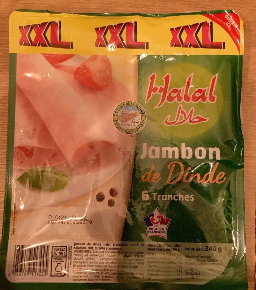 Jambon de dinde Halal