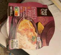 Émincés de poulet sauce curry et son riz basmati lait de coco