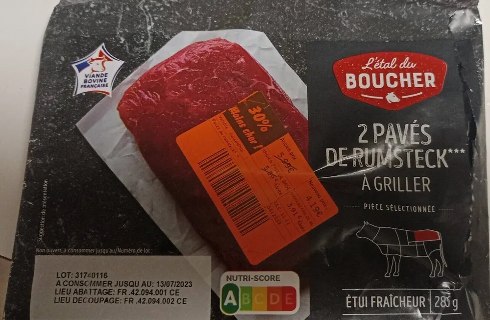 2 pavés de rumsteck
