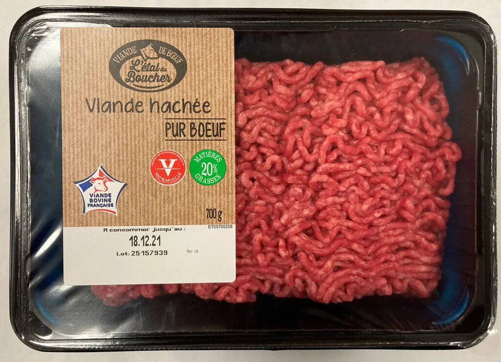 Viande hachée pur bœuf 20%MG