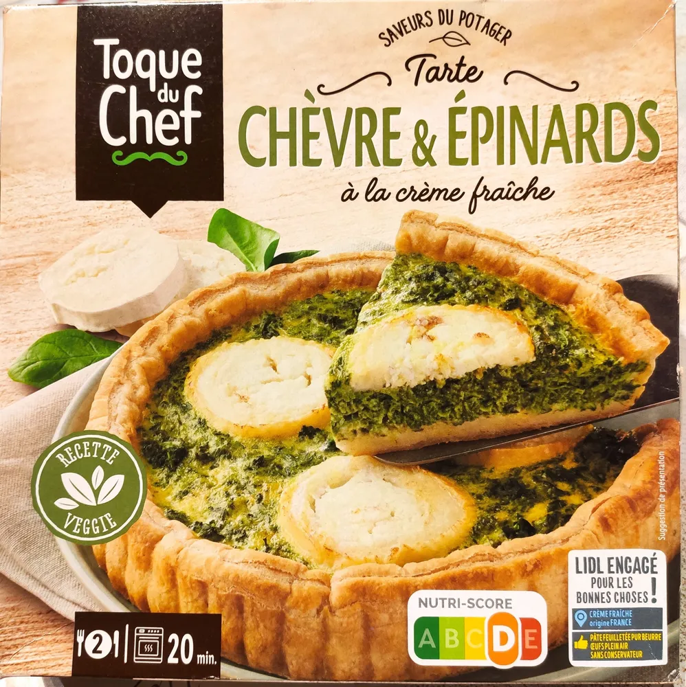 Tarte Chèvre et Épinards