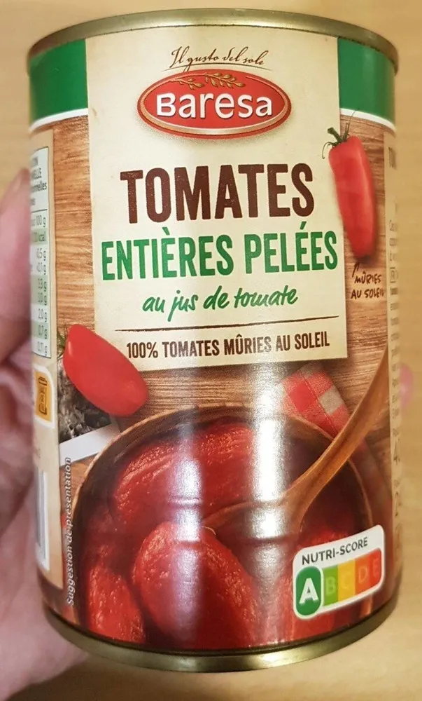 Tomates entières pelées