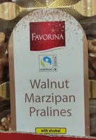 Walnut marzipan praline
