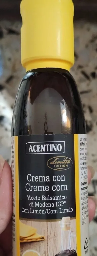 Aceite balsámico de modena igp con limon