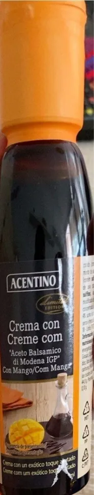 Crema balsamico de modena con mango