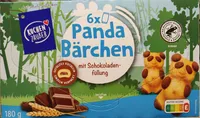 6x Panda Bächen mit Schokoladenfüllung