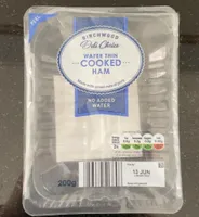 Wafer thin cooked ham