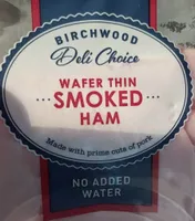 Wafer thin smoked ham