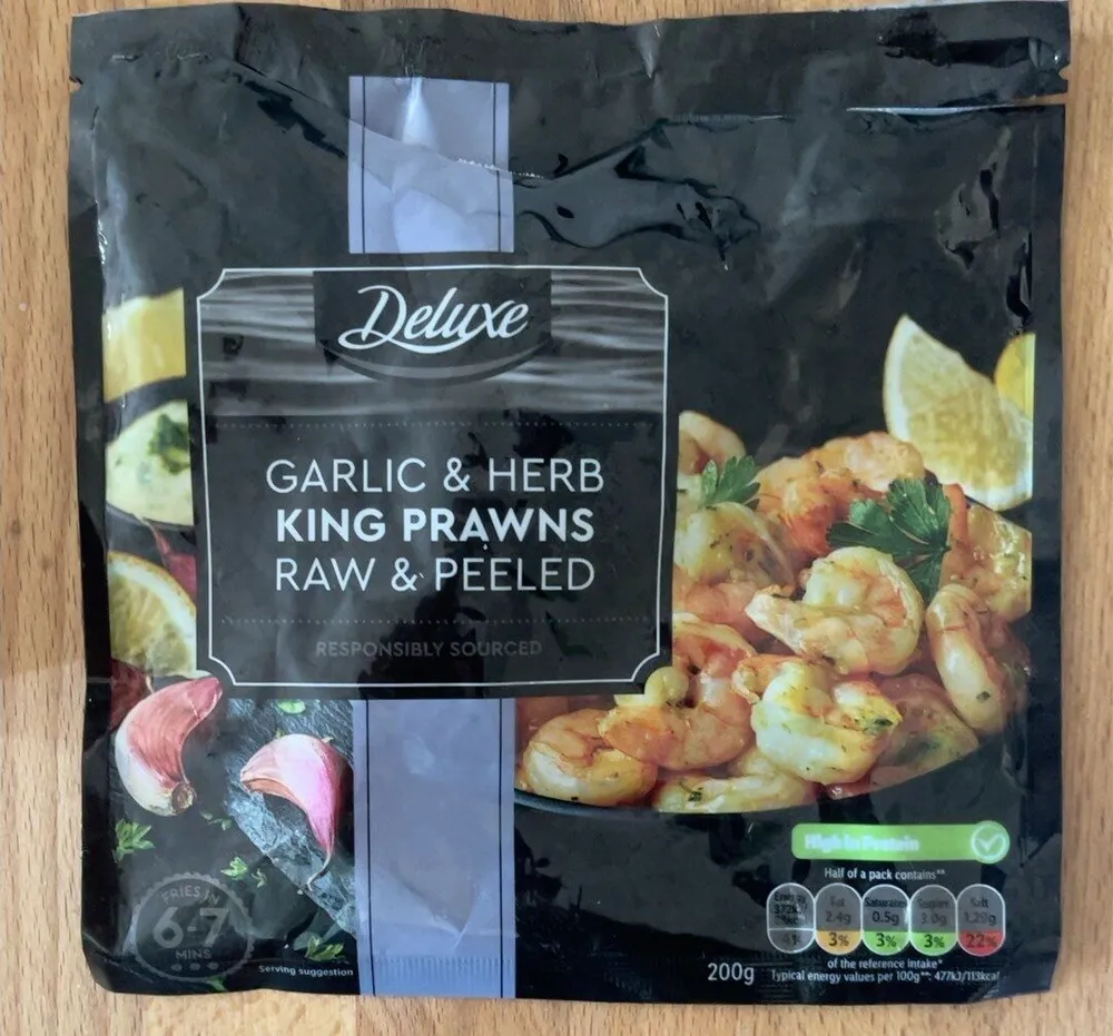 Garlic and herb king prawns