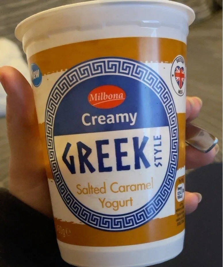 Creamy greek style salted caramel yogurt