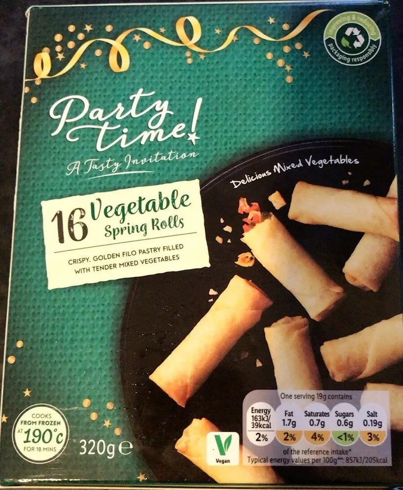 16 Vegetable Spring Rolls