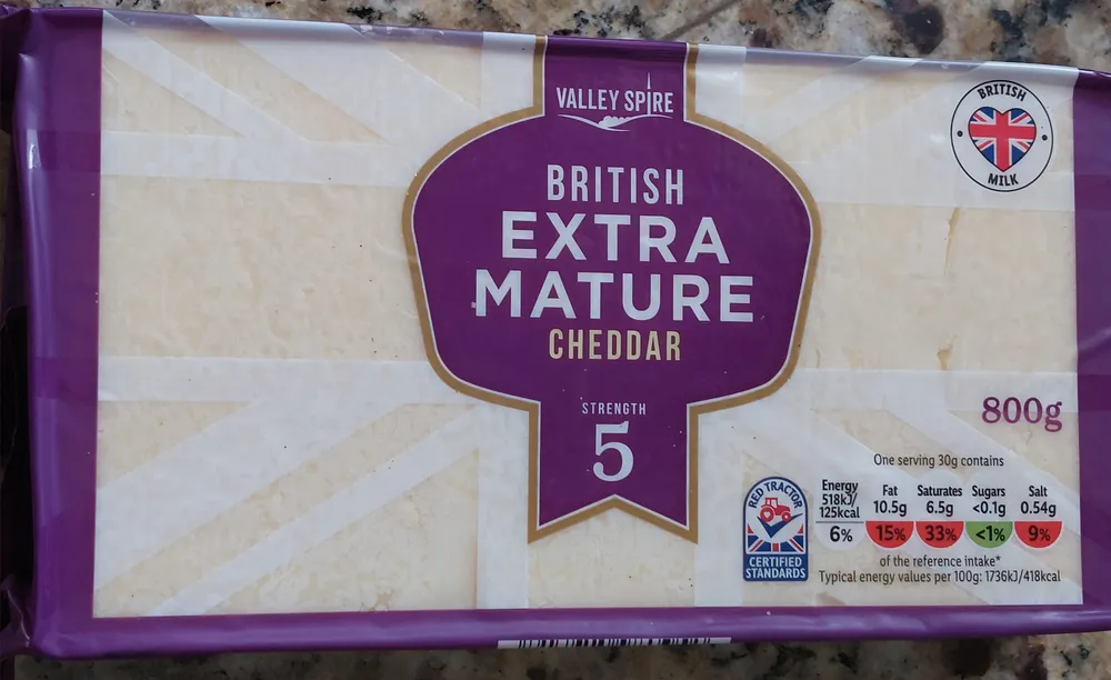 British Extra Mature Cheddar, Strength 5