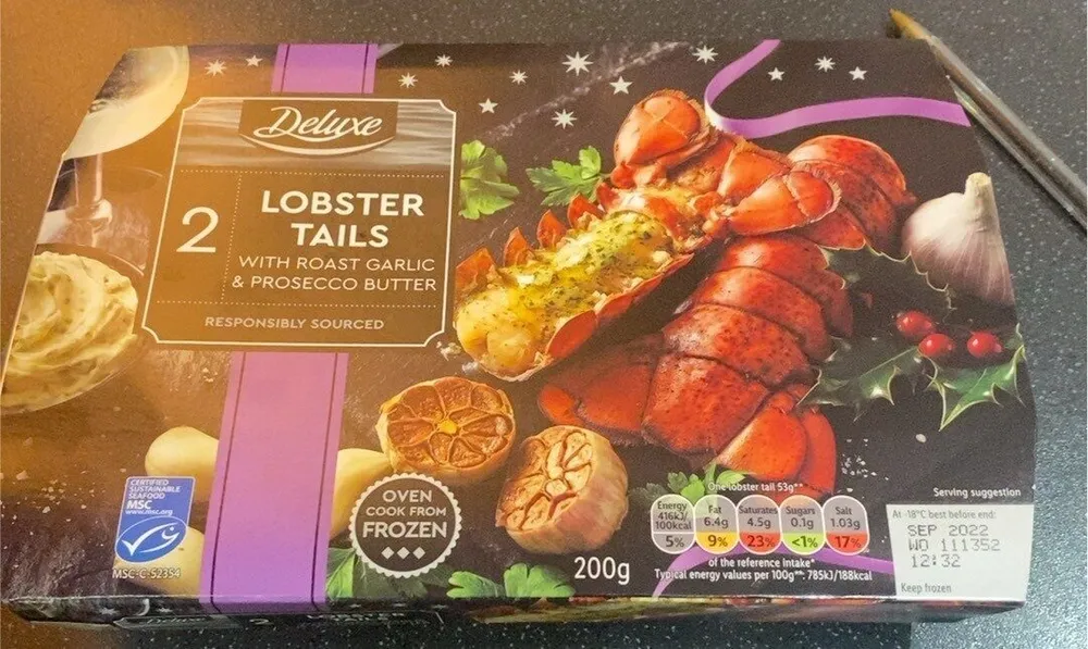 2 Lobster Tails with Roat Garlic & Prosecco Butter