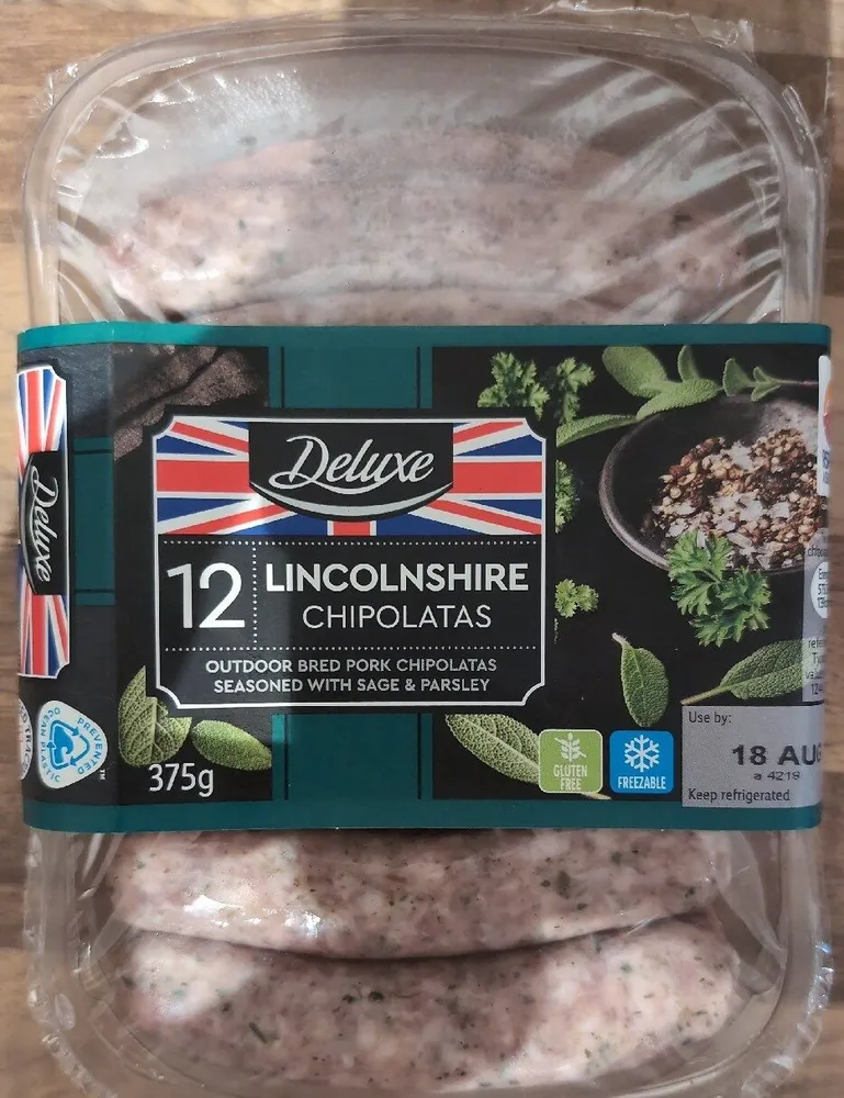 Lincolnshire Pork Chipolata Sausages