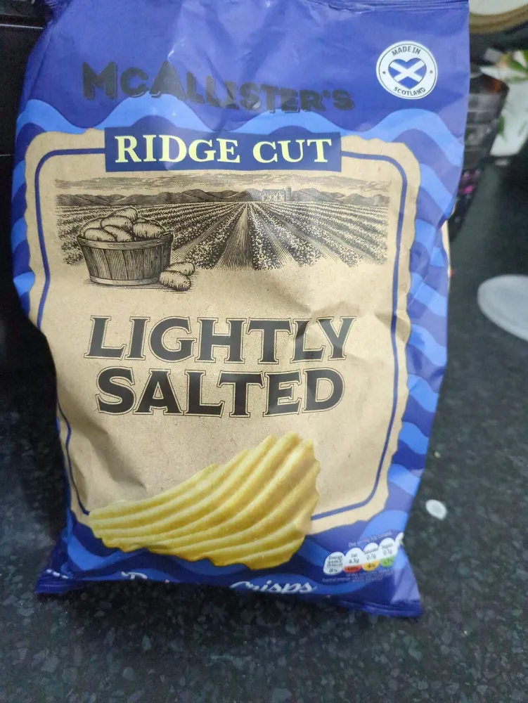 Ridge Cut Lightly Salted Potato Crisps