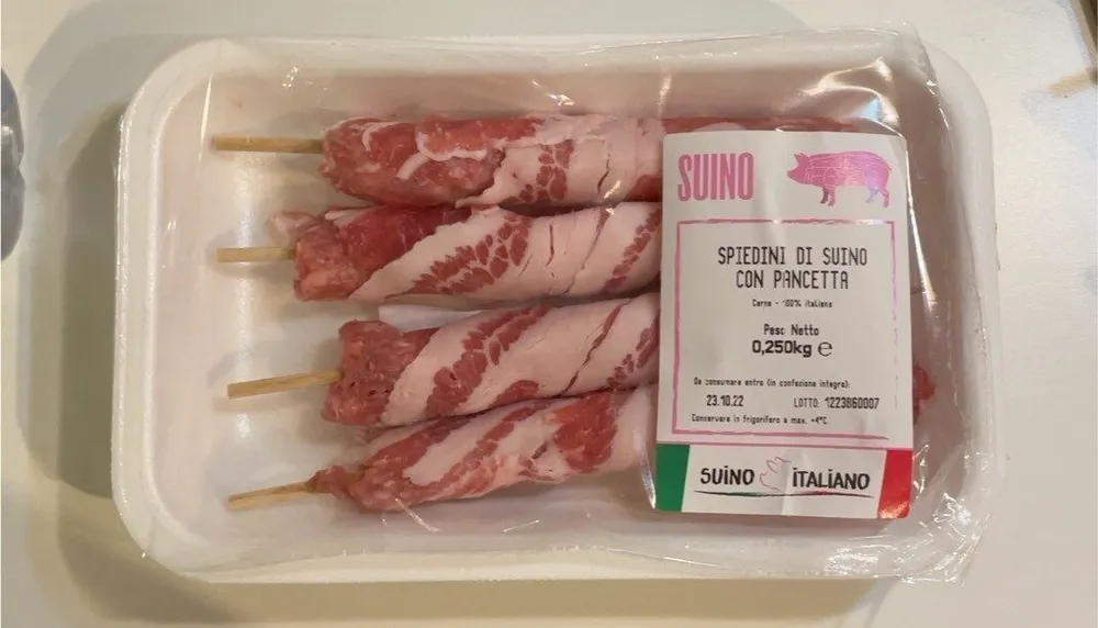 Spiedini di suino con pancetta