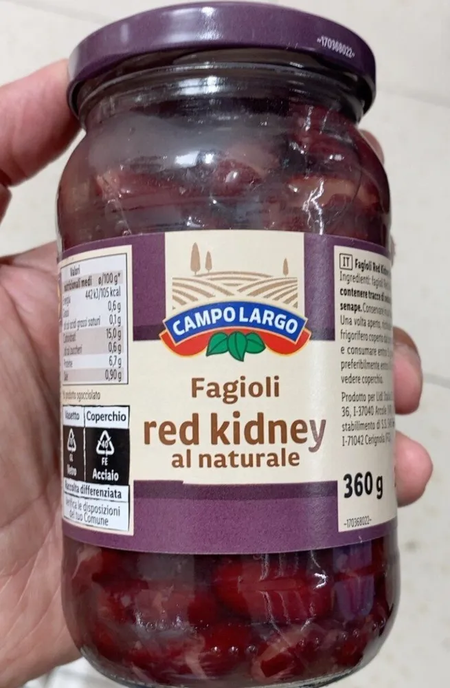 Fagioli red kidney al maturale
