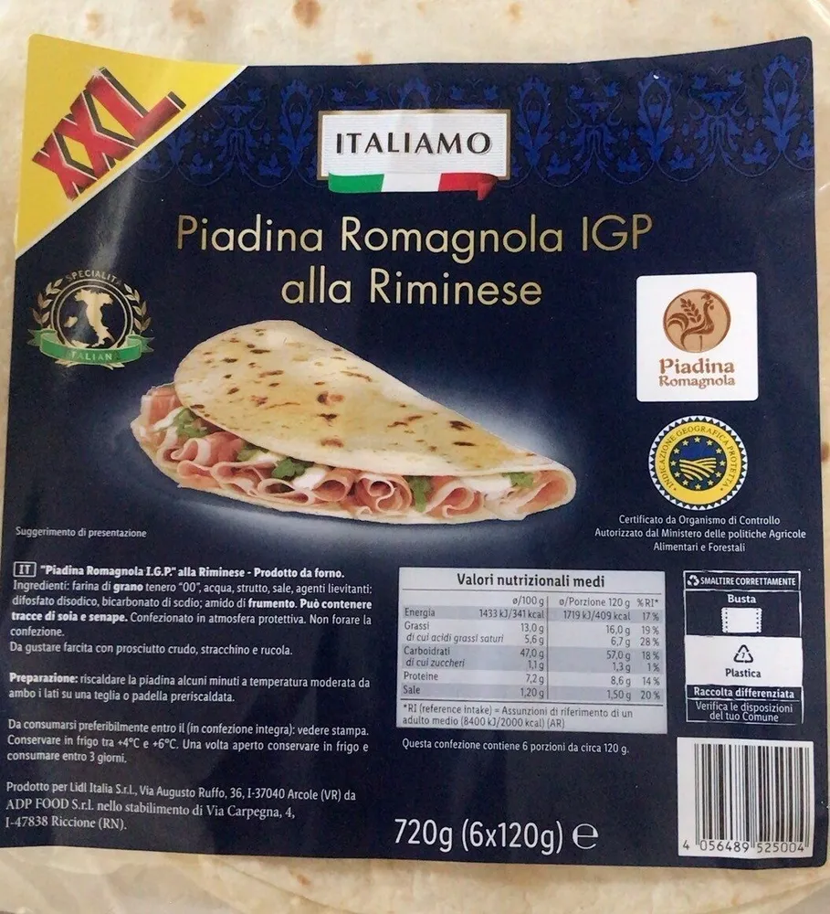 Piadina Romagnola IGP
