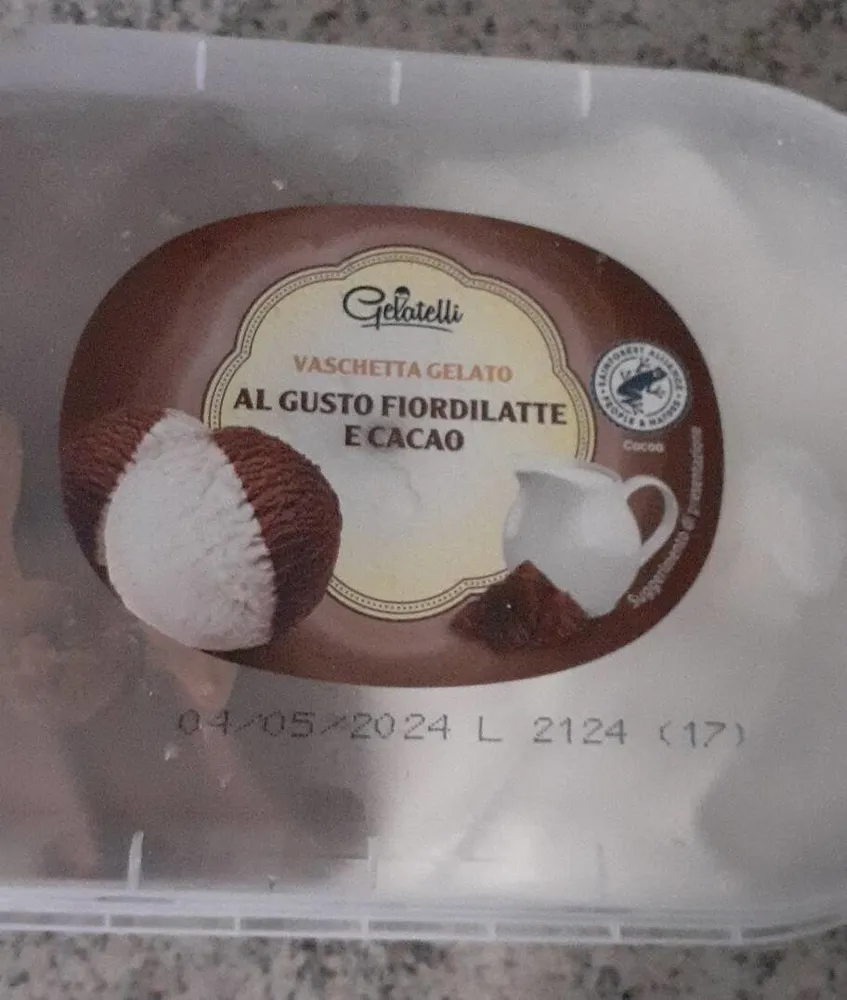 Gelato fiordilatte e cacao