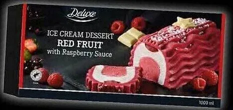 Ice cream dessert red fruit