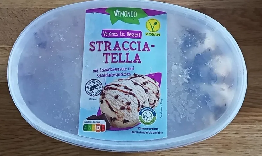 Veganes Eis Dessert Stracciatella