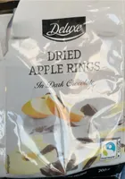Dried apple rings in dark choccolate